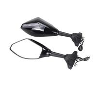 Espejos de manillar para moto Compatible Con Espejos Retrovisores De Carreras Compatible Con Yamaha YZF R15 R25 R3 R1 R6 YZF600 YZF1000 Con Intermitentes Retrovisores Moto Espejo(Black-Clear)