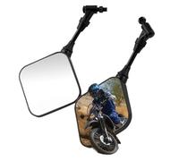 Espejos de manillar para moto Compatible Con Suzuki DR 200 250 DR350 350 DRZ 400 650 DR650 Espejos Laterales Deportivos Duales Para Motocicleta 2 Unids/lote Retrovisores Moto Espejo