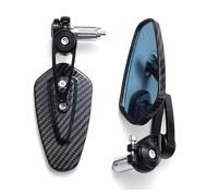Espejos de manillar para moto Espejo Retrovisor Para Motocicleta, Manillar De Fibra De Carbono, Accesorios Traseros Invertidos Modificados Para Motocicleta Retrovisores Moto Espejo(Green)