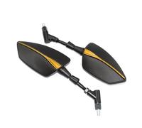 Espejos de moto Compatible Con Para TDR125 TDR240 TDR250 Espejo Retrovisor Para Motocicleta Scooter Convexo 8 Mm Y 10 Mm(Gold)