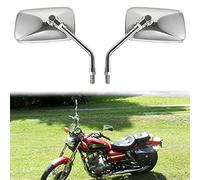 Espejos de Motocicleta Cromados Laterales de Moto de 10 mm Universales Manillar Espejos de Motocicleta Cromados Compatible con HONDA Suzuki Aprilia Scooter de Crucero