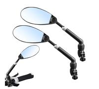 Espejos De Motocicleta - Espejo De Lente De Bicicleta, Reflector De Gran Angular | Espejo De Ciclismo Extensible A Prueba De Choques Para Carreteras De Montaña, Herramienta De Retroceso Fácil De
