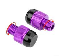 Espejos de motocicleta para m10 tornillos de montaje de rosca positiva, resistentes al desgaste, cierres retrovisores de aluminio para bicicleta deportiva, moto de cross, quad para ATV, morado y verde