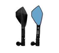 Espejos De Motocicleta Universales 8mm 10mm Espejos Retrovisores De Aluminio Scooter E-Bike Cafe Racer Retro Ajustable(Black)