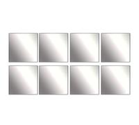 Espejos de Pared Autoadhesivos, Espejos de Pared Azulejo - Espejos Acrílicos Azulejo Montado en la Pared - 5,9 x 5,9 pulgadas Espejos de Gimnasio Cuadrados Autoadhesivos Azulejo Gimnasio Dormitorio