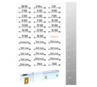 Espejos de tabla de crecimiento, tabla de crecimiento de espejos para pared, regla de decoración de pared de medición de altura, tablas de crecimiento de altura para niños pequeños, niñas y niños