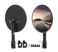Espejos de Vista Trasera de Manillar de Motocicleta Universal, Espejos Laterales de Moto Ajustables Redondos de 10 Cm, Diseño Liviano para Scooters de ATV, Mayor Visión con