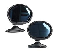 Espejos Exteriores Automóviles 2 Espejos Retrovisores Clásicos Retro Negros Brillantes Estilo Vintage para Puerta Universales L+R Derecho-Espejo Completo