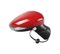 Espejos Exteriores para Automóviles Espejo Retrovisor Lateral Automático Para Ford Para Fiesta 2009-2015 Lente Ajuste Eléctrico 5 Cables Sin Calefacción Plano Plegable Manual(1PCS Maroon red R)