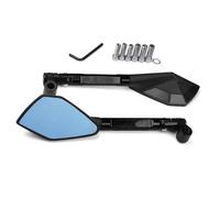 Espejos Finales Del Manillar De La Motocicleta Espejo Retrovisor Azulado Antideslumbrante Para XL1000 V Para Varadero XL1000V XL 1000 125(Negro)