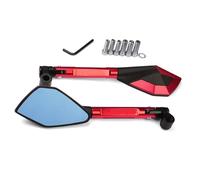 Espejos Finales Del Manillar De La Motocicleta Espejo Retrovisor Azulado Antideslumbrante Para XL1000 V Para Varadero XL1000V XL 1000 125(rojo)