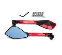 Espejos Finales Del Manillar De La Motocicleta Espejo Retrovisor Azulado Antideslumbrante Para XMAX X-MAX 125 250 300 400 Accesorios(rojo)