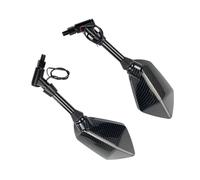 Espejos Laterales Convexos De Fibra De Carbono Para Motocicletas Y Scooters (8/10 Mm) - Par De 2 Unidades(8mm Carbon)