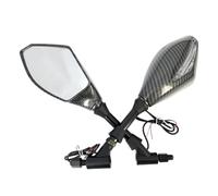 Espejos Laterales De Motocicleta Con Indicador De Señal De Giro, Luces De Espejo Retrovisor De 10mm, Compatibles Con Honda