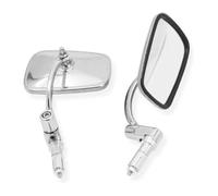 Espejos Laterales De Motocicleta, Espejo Retrovisor Acero Inoxidable Para Lateral 10mm Finales Del Manillar Espejo Retrovisor De Motocicleta