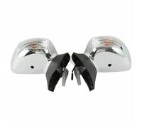 Espejos Laterales Espejo retrovisor lateral para motocicleta con señal de giro para Goldwing 1800 GL1800 2001-2017 2016 2015 2014 2013 2012 2011 2010 Retrovisores Moto(Chrome Clear)
