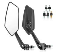 Espejos Laterales Espejo Retrovisor Para Manillar De Motocicleta Para Manillar De Motocicleta Para Cafe Racer Scooter 8/10 Mm Para Suzuki Espejos Retrovisores(Black)