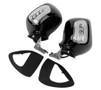 Espejos Laterales Espejos retrovisores con señal de giro para motocicleta para Goldwing GL1800 2013 2014 2015 2016 2017 Retrovisores Moto(Black Clear)