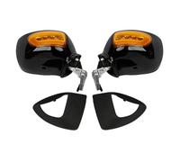 Espejos Laterales Espejos retrovisores con señal de giro para motocicleta para Goldwing GL1800 2013 2014 2015 2016 2017 Retrovisores Moto(Black Orange)