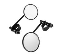 Espejos Laterales Moto 1 Par De Espejos Retrovisores para Manillar De Motocicleta De 22-25mm Espejo Lateral Redondo para Kawasaki Espejo del Extremo Manillar Moto(Negro)