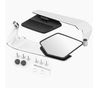 Espejos Laterales Moto para Honda Rebel CMX1100 CM1100 CMX 1100,Ajustables Antirreflejos Aluminio Espejos Retrovisores Universales Manillar Accesorios, Silver White Glass