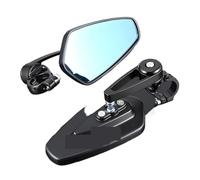 Espejos Laterales Moto Para Kawasaki ER-6N.1 Par De Espejos Retrovisores Universales Manillar De Motocicleta(Black)