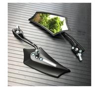 Espejos Laterales Motocicletas 2 Piezas Tornillos Espejos Retrovisores Universales Motocicleta Lado Izquierdo Derecho 8 Mm 10 Mm Piezas Repuesto Motocicleta(Black)