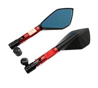 Espejos Laterales Motocicletas Espejo Retrovisor Lateral para Motocicleta Accesorios Universales Modificados para Motocicleta(Red)