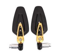 Espejos Laterales Motocicletas Espejo Retrovisor Universal para Manillar De Motocicleta De 7/8" 22 Mm Accesorios Modificados(Gold)