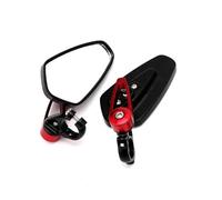 Espejos Laterales Motocicletas Espejo Retrovisor Universal Para Manillar De Motocicleta De 7/8" 22 Mm Accesorios Modificados Zquierdo Derecho Laterales(Red)