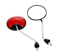 Espejos Laterales Motocicletas Espejos Retrovisores Convexos Universales Redondos 8 Mm 360 Grados Motocicleta Con Giro Sentido Horario Accesorios Modificados Zquierdo Derecho Laterales(Red)