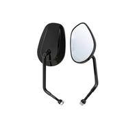 Espejos Laterales Motocicletas Espejos Retrovisores Laterales Universales para Motocicleta Carcasa ABS De 8 Mm Y Soporte De Metal Color Negro Brillante