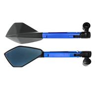 Espejos Laterales Motocicletas Espejos Retrovisores Universales para Manillar De Motocicleta Antideslumbrantes Azules Accesorios Modificados para Motocicleta(Blue)