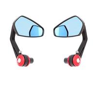 Espejos Laterales Motocicletas Motocicleta Espejo Retrovisor Lateral Espejo Retrovisor Mango 7 8 Pulgadas(Black and Red)