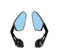 Espejos Laterales Motocicletas Motocicleta Espejo Retrovisor Lateral Extremo Manillar 7 8'' 22 Mm(Blue Lens)