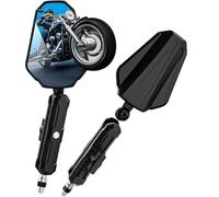 Espejos Laterales Motocicletas Motocicleta Espejos Retrovisores Plegables Rotación Completa Bola Direccional 2 Uds