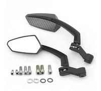 Espejos Laterales Motocicletas para Cafe para Racer Universal Espejos Retrovisores Laterales Motocicleta Compatibles Estilo Carcasa Fibra Carbono 8 Mm 10 Mm(CB11G5)