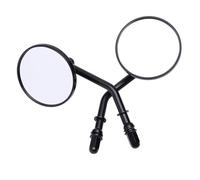 Espejos Laterales Motocicletas para Dyna para Bobber para Chopper para Sportster Motocicleta M8 Espejo Retrovisor Redondo Espejos Retrovisores Retro(Black)