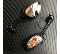 Espejos Laterales Motocicletas para GSXR1000 2009-2016 para GSXR600 para GSXR750 2011-2021 Espejos Retrovisores Motocicleta Vista Trasera Luces Giro Laterales(Black)