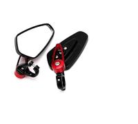 Espejos Laterales Motocicletas para MT07 para FZ07 para MT-07 Universal Espejo Retrovisor Manillar Motocicleta 7" 8" 22 Mm(Red)