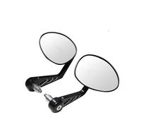 Espejos Laterales Motocicletas para QJ para Flash para 300S para 500S para Yi 550 Espejo Retrovisor Aluminio Ovalado Redondo Cristal Azul Blanco Gran Angular Motocicleta(Oval-Blue)