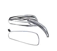 Espejos Laterales Motocicletas para Sportster para Iron 883 para Street para Glide para Rider Motocicleta Espejos Retrovisores Laterales(Chrome)