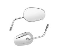 Espejos Laterales Motocicletas para Touring para Road para King para Road para Glide para Sportster 883 1200 para Dyna Espejos Retrovisores 8 Mm Motocicleta(Silver)