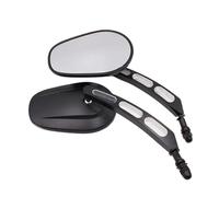Espejos Laterales Motocicletas para Touring para Road para King para Sportster para Fatboy para Dyna para Softail para XL883 1200 Motocicleta Vista Trasera De 8 Mm(Black)