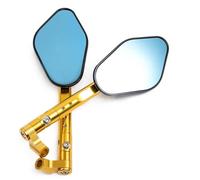 Espejos Laterales Motocicletas para Tuono para Mana para Dorsoduro para Shiver para Pegaso para SXV para Scarabeo para Sportcity Espejo Retrovisor Lateral Motocicleta(Gold)