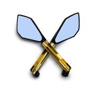 Espejos Laterales Motocicletas Para VN Para Para KLX Para Series Para Z1000 Para Z750 Para Z900 Para Z800 Para ER-6F Para ER-6N Espejo Lateral Motocicleta Zquierdo Derecho Laterales(Gold)