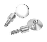 Espejos Laterales Motocicletas para XJR1300 para V-MAX para MT01 para MT03 para TDM900 para FZ1 para FZ6 para XJ6 para YBR Espejos Retrovisores Manillar Motocicleta(Silver)