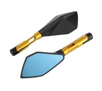 Espejos Laterales Motocicletas Para Z800 Para Z1000 Para Z900 Para ER6N Para ER6F Espejo Retrovisor Lateral Motocicleta Tornillos 8 Mm 10 Mm Accesorio Montaje Zquierdo Derecho Laterales(Gold)
