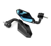 Espejos Laterales Motocicletas para Z900 para Z400 para Z500 para Z750 para Z800 Motocicleta Espejo Lateral Espejos Finales Manillar Antideslumbrantes(Black)