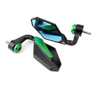 Espejos Laterales Motocicletas para Z900 para Z400 para Z500 para Z750 para Z800 Motocicleta Espejo Lateral Espejos Finales Manillar Antideslumbrantes(Green)